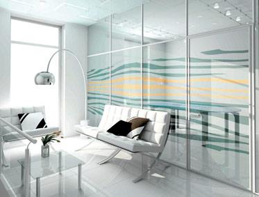 sticker impression sur verre grand format