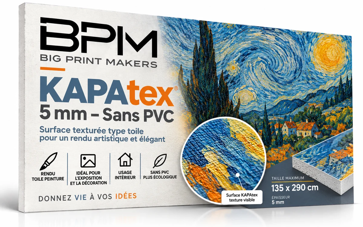Panneau KAPAtex 5 mm sans PVC avec surface texturée