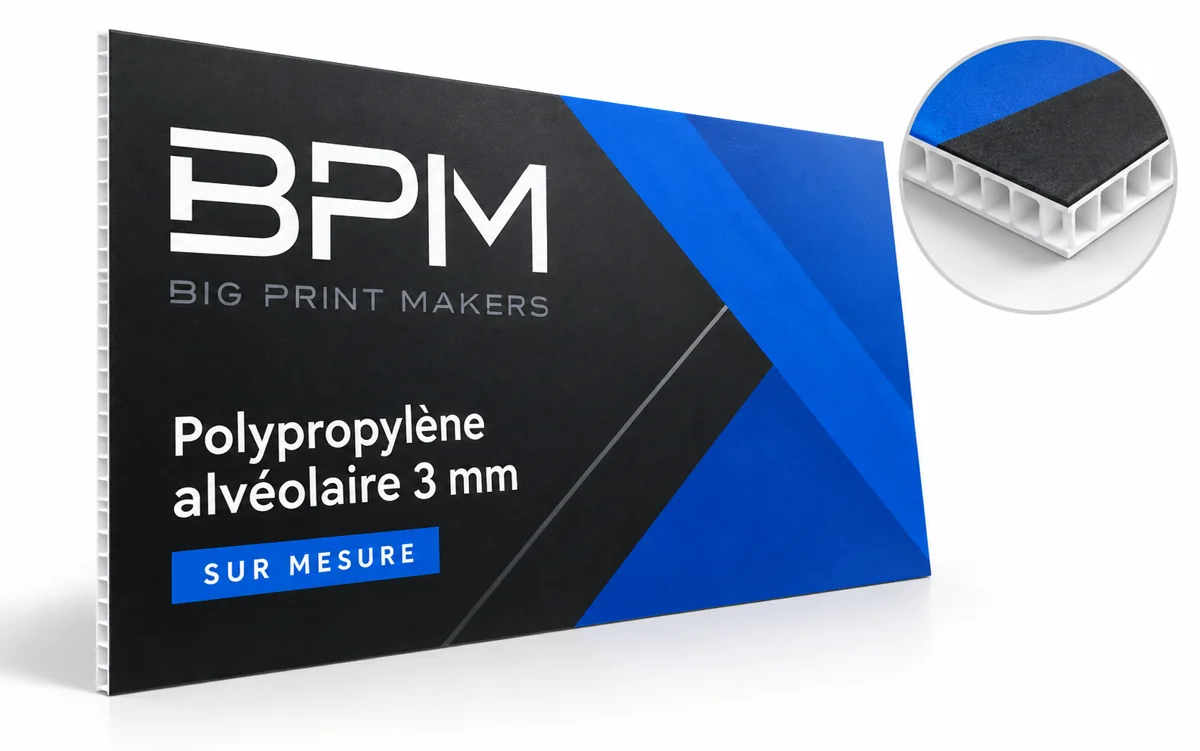 Support en polypropylène alvéolaire 3 mm