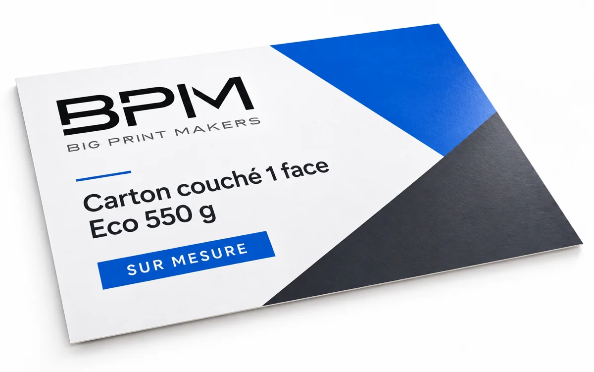 Panneau carton couché 1 face Eco 550 g